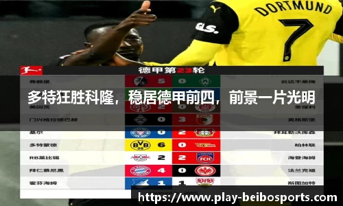 多特狂胜科隆,稳居德甲前四,前景一片光明