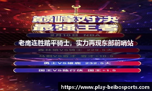 老鹰连胜踏平骑士,实力再现东部前哨站